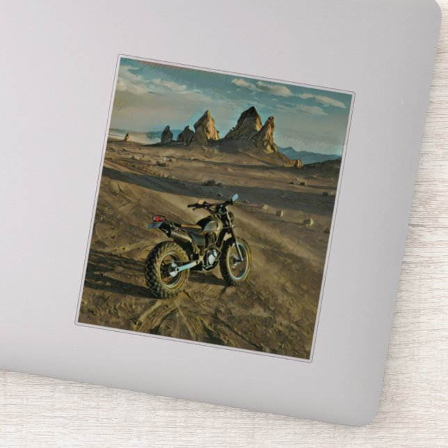 Vintages Motorrad Geburtstagsgeschenk Aufkleber (Detail)
