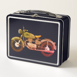 Vintages Motorrad Metall Brotdose