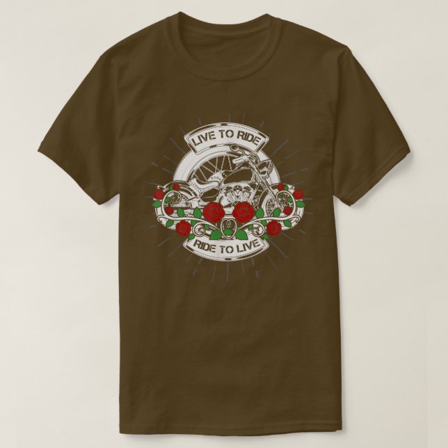 Vintages Motorrad-Motocross Ri T-Shirt (Design vorne)