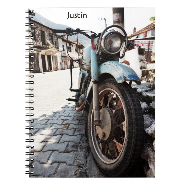Vintages Motorrad-Notizbuch Notizblock (Vorderseite)