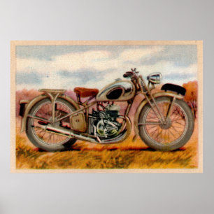 Vintages Motorrad Poster