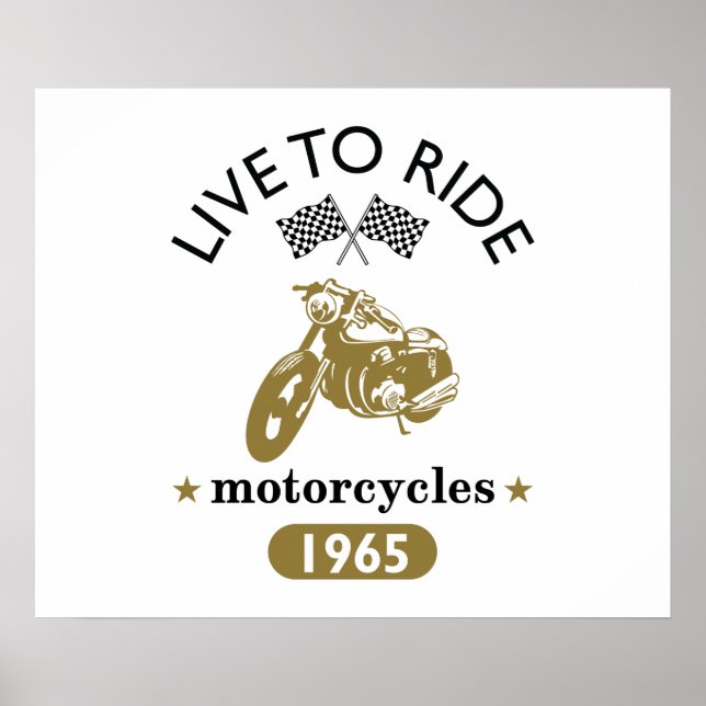 Vintages Motorrad Poster (Vorne)