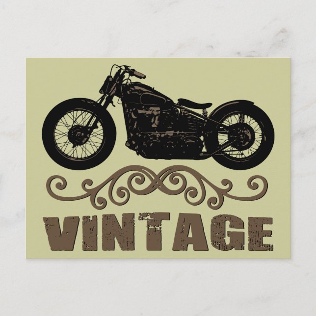 Vintages Motorrad Postkarte (Vorderseite)