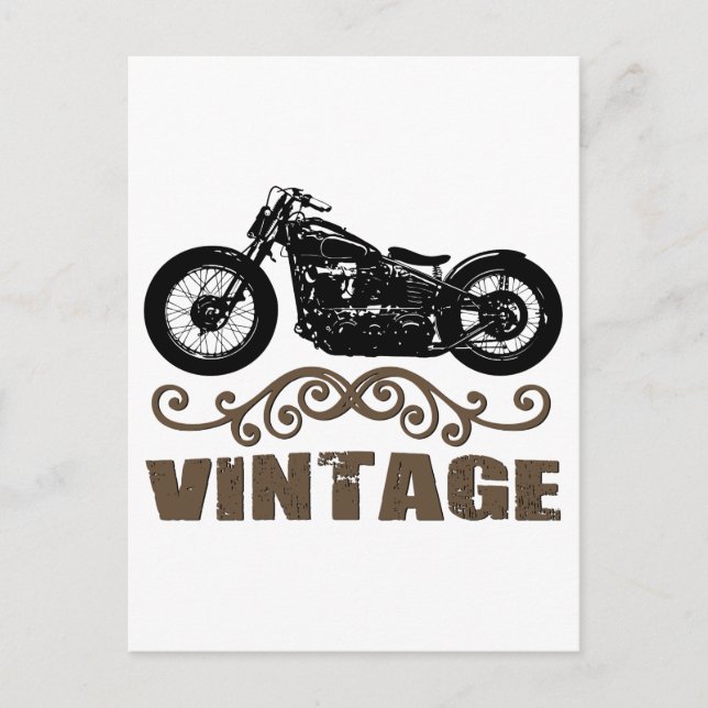 Vintages Motorrad Postkarte (Vorderseite)