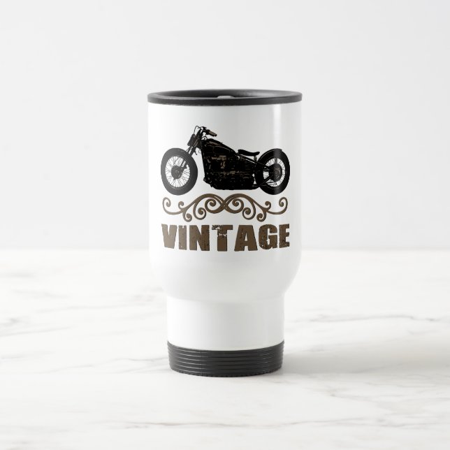 Vintages Motorrad Reisebecher (Mittel)