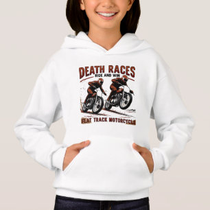 Vintages Motorrad-Rennen mit flachem Gleis - Todes Hoodie