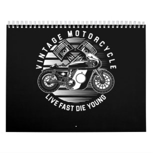 Vintages Motorrad-Renngeschenk für Biker Kalender