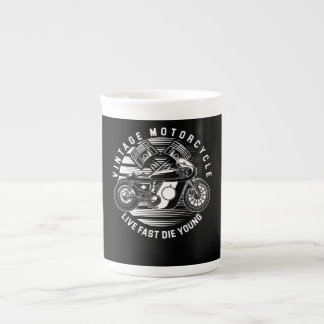 Vintages Motorrad-Renngeschenk für Biker Prozellantasse