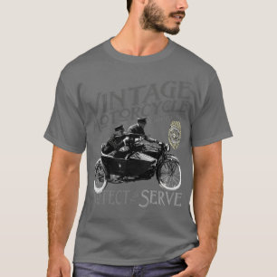 Vintages Motorrad schützen und dienen T-Shirt