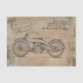 Vintages Motorrad Seidenpapier