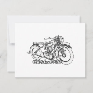 Vintages Motorrad-Shirt Feiertagskarte
