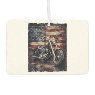 Vintages Motorrad USA Flag Retro Biker Amerikaner Autolufterfrischer