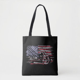 Vintages Motorrad USA Flag Retro Biker, Motorrad