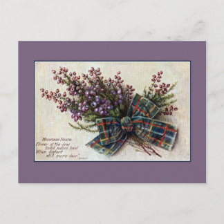Vintages Mountain Heath Scottish Clan Band, Gedich Postkarte