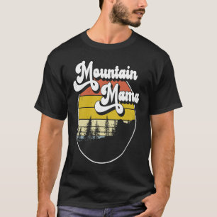 Vintages Mountain Mama Happy Camper Wandern Campin T-Shirt