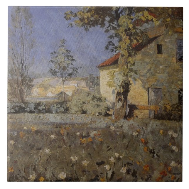 Vintages Mourier-Petersen House in Garden Fliese (Vorderseite)