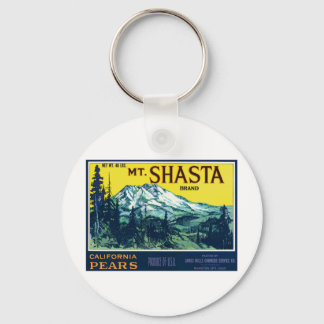 Vintages Mt Shasta California Birnensiegel Schlüsselanhänger