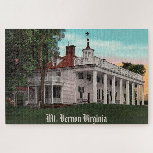 Vintages Mt. Vernon großes Puzzle (Horizontal)