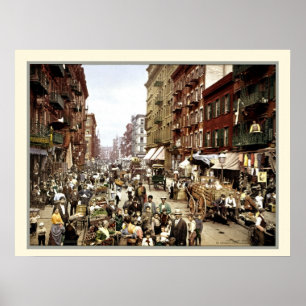 Vintages Mulberry Street New York Color Foto Poster