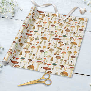 Vintages Mushroom Muster Geschenkpapier