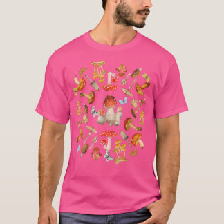 Vintages Mushroom-Schmetterlingsdesign für Coessco T-Shirt