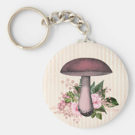 Vintages Mushroom und Blumenkompilation Schlüsselanhänger