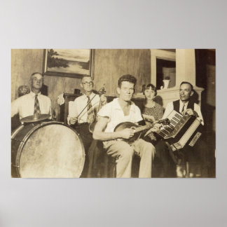 Vintages Musikband-Poster der 1920er Jahre Poster