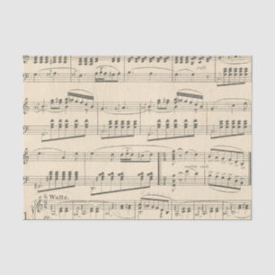 Vintages Musikblatt - Entpackung Seidenpapier