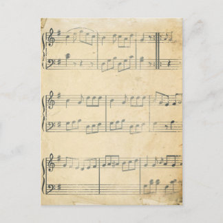 Vintages Musikblatt Postkarte
