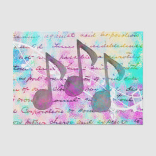 Vintages Musiknoten Seidenpapier