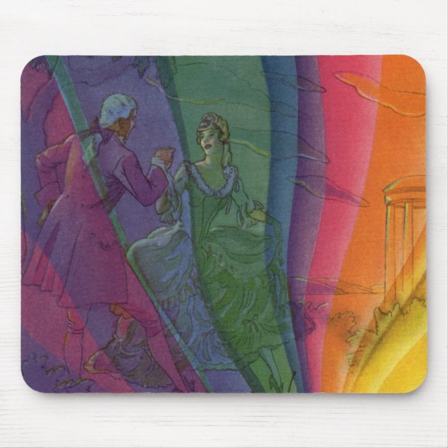 Vintages Musikrenbow, Viktorianisches Coupettanz Mousepad (Vorne)