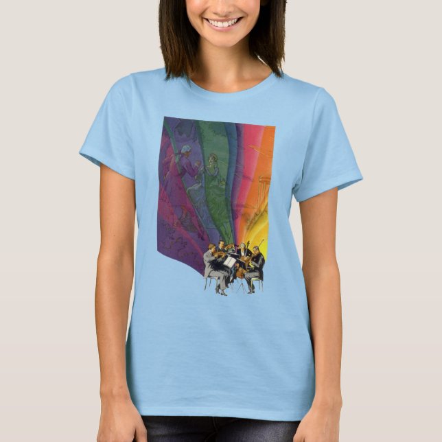 Vintages Musikrenbow, Viktorianisches Coupettanz T-Shirt (Vorderseite)