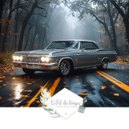 Vintages Muskelauto - Impala - Fall Forest Highway Seidenpapier