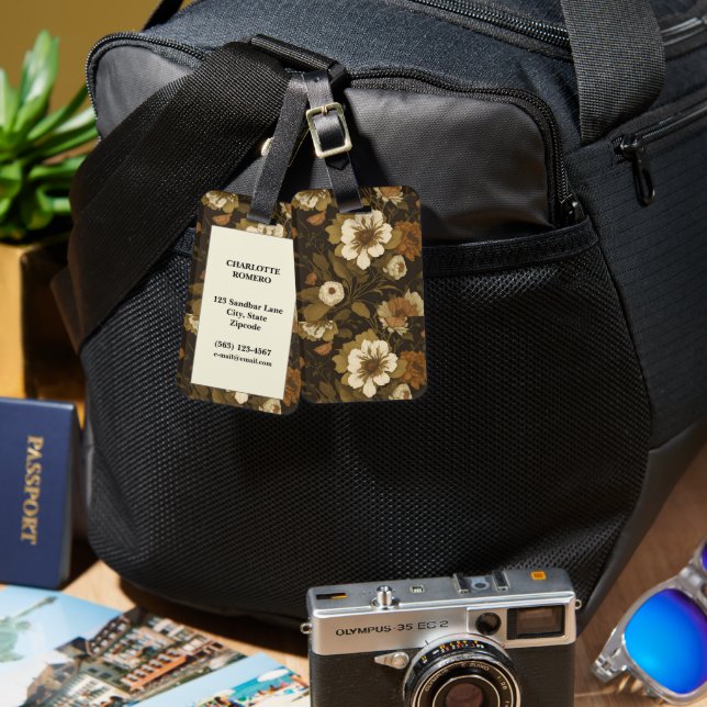 Vintages Muster (1) Gepäckanhänger (Vorderseite & Rückseite)