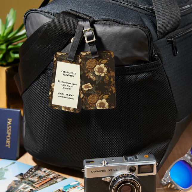 Vintages Muster (4) Gepäckanhänger (Vorderseite & Rückseite)