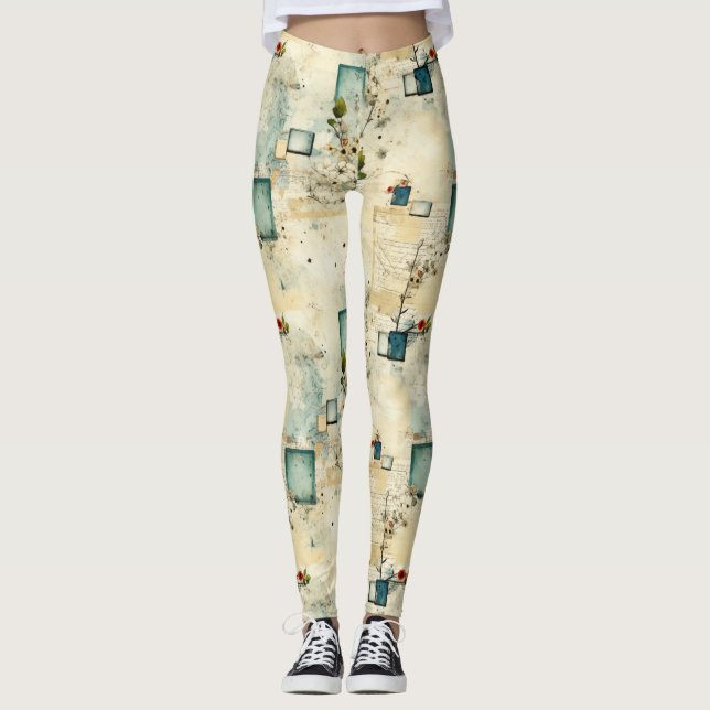 Vintages Muster (5) Leggings (Vorderseite)