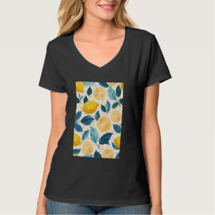 Vintages Muster Art Lemon Frucht 6 T-Shirt