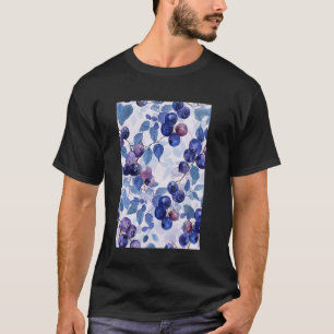 Vintages Muster Art Pflaume Frucht T-Shirt