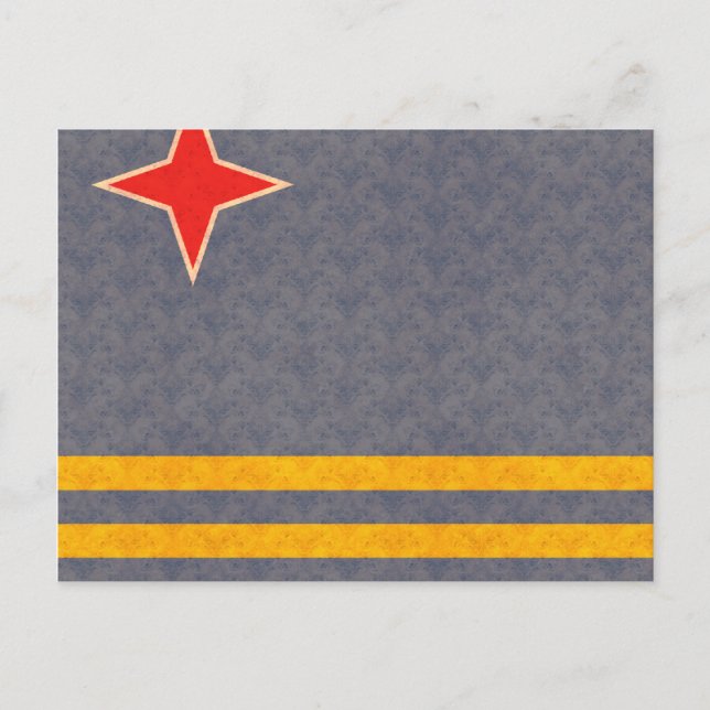 Vintages Muster-Aruban-Flag Postkarte (Vorderseite)