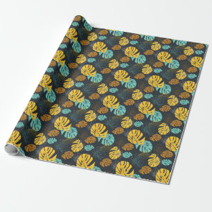Vintages Muster aus tropischem Leaf Geschenkpapier