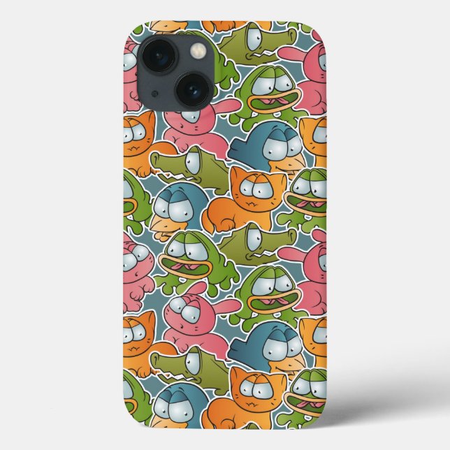Vintages Muster bei Cartoon Case-Mate iPhone Hülle (Rückseite)