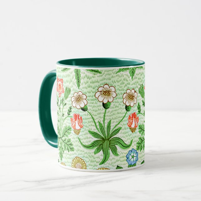 Vintages Muster, Daisy, von William Morris Tasse (Vorderseite Links)