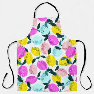 Vintages Muster der handgezogenen Zitronen Schürze