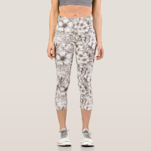 Vintages Muster der Sepia (11) Capri Leggings
