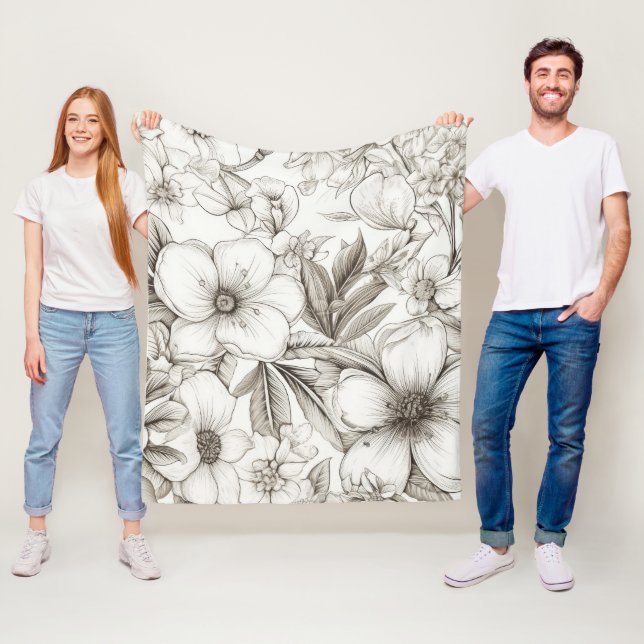 Vintages Muster der Sepia (11) Fleecedecke (Beispiel)