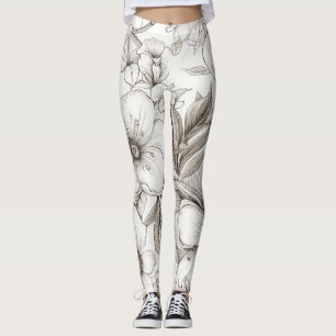 Vintages Muster der Sepia (11) Leggings