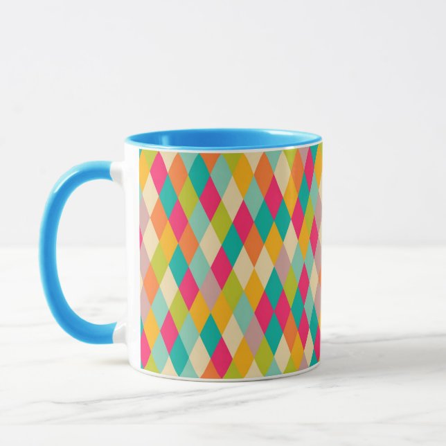Vintages Muster des Harlekins Tasse (Links)