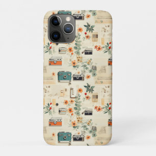 Vintages Muster für Blumen und Kamera (6) Case-Mate iPhone Hülle