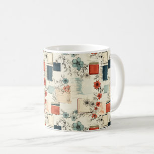 Vintages Muster für Blumen und Kameras (7) Kaffeetasse