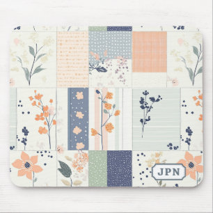 Vintages Muster für Blumenmuster - Pastell (4) Mousepad